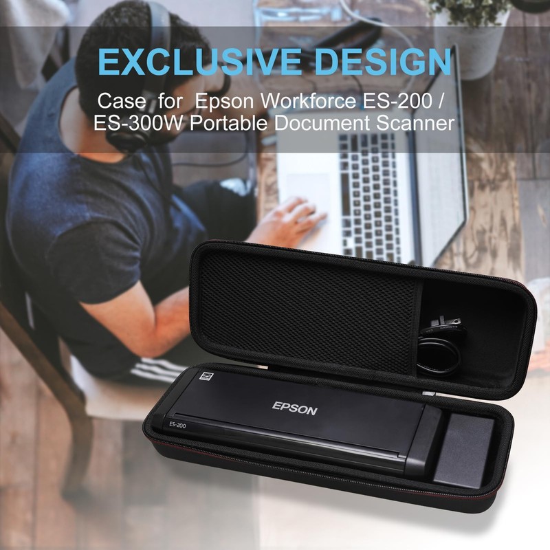 LTGEM Hard Case for Epson Workforce ES-200 / ES-300W /