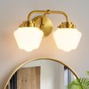 RUIYEY Bathroom Vanity Light Fixtures: 2-Lights Gold Bathroom Lighting Fixtures