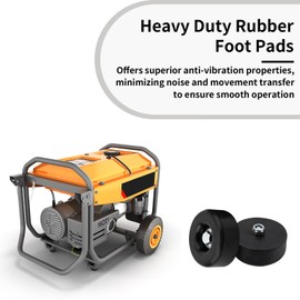 2-Pack Heavy Duty Anti Vibration Rubber Bumper Isolators for Generators, Pressure Washers, Compressors, Amps, Trailers, Generator Rubber Foot Pads