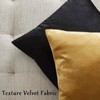 GIGIZAZA Gold Velvet Decorative Throw Pillow Covers,18x18 Pillow Covers for