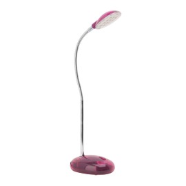 Lightbox Pink Basic LED Desk Lamp - 32 cm Height - Functional Table Lamp with Adjustable Arm & Switch - for Office - 2 W, 140 lm, 6500 K - Plastic/Metal