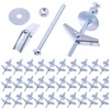 Swpeet 120Pcs 30 Set 1/4 Inch Toggle Bolts and Wing