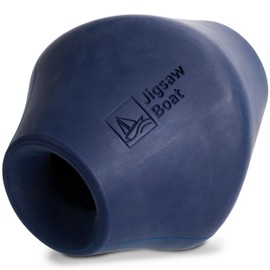 Jigsaw Boat Stuffable Dog Toy, Irregular Shape, Natural Rubber Material, Designed for Tough Chewers, Blue, Large for Dogs