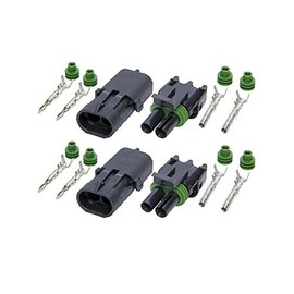 269 Motorsports Electrical Connector Weather Pack 2 PIN CONNECTORS 2 Sets 12-16 AWG