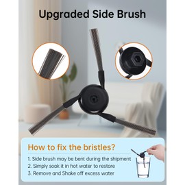 CHIKIXSON Zubeh?rset Ersatz f??r Dreame X50 Ultra Complete/L50 Pro Ultra/X50 Master Saugroboter, Ersatzteile mit 2 Doppel-Hauptb??rsten, 4 Filter, 6 Wischpads, 6 Seitenb??rsten, Reinigungsb??rste, Schraubendreher