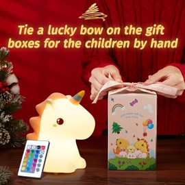 One Fire 【Unicorns Gifts for Girls】 Unicorn Night Light for Kids, 16 Colors & Remote Control Baby Night Light, Rechargeable Unicorn Lamp Girls Night Light, Cute Gifts for Kids Gifts Teen Girl Gifts