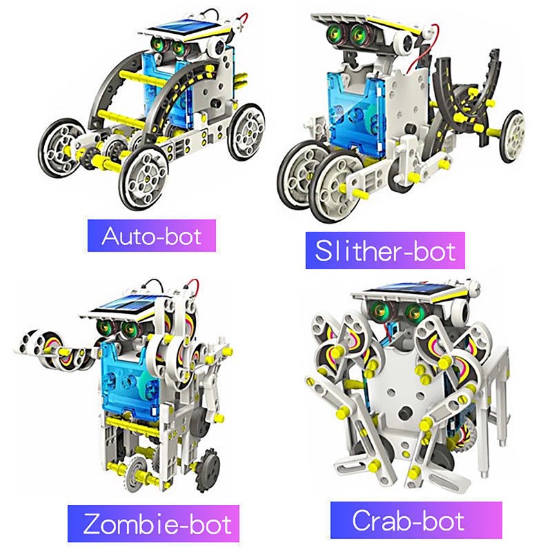 Solar Robot Toy 13 in 1 Sturdy Plastic Hand Eye