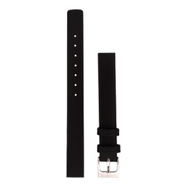 Skagen Watch straps for women, 12 mm, black leather, original replacement strap for 358XSSLBC, black, Strap.