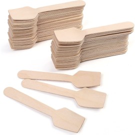 100 Pack Wooden Spoon, Disposable Spoons, Biodegradable and Compostable Wooden Dessert Spoons