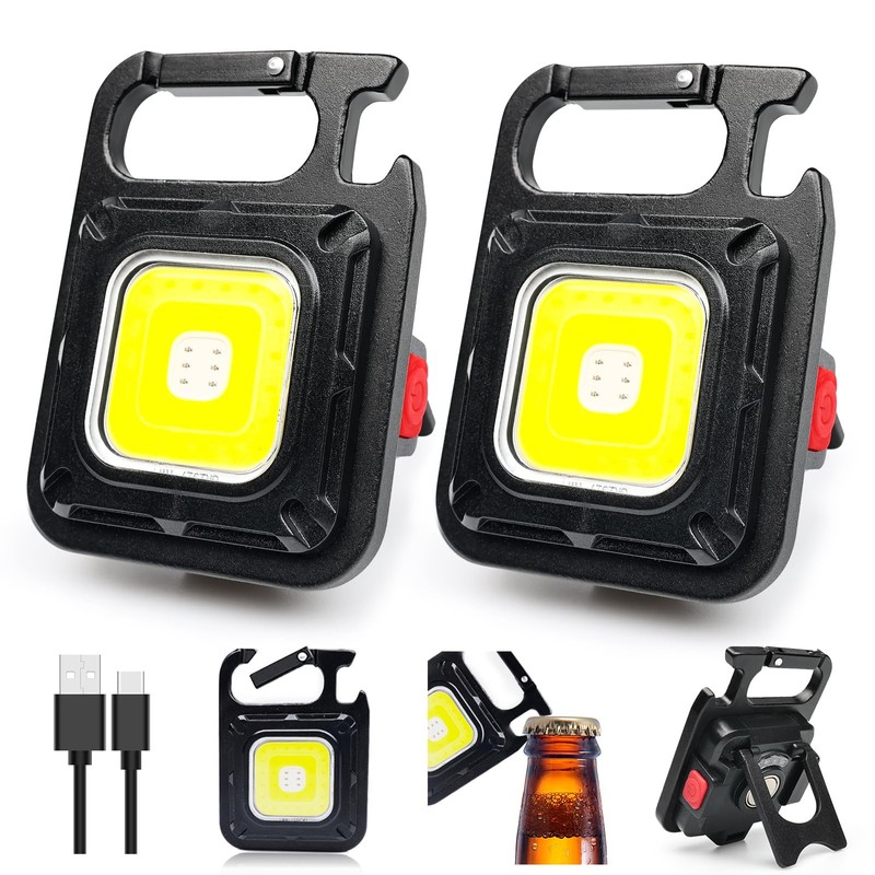 COB Keychain Work Light - Keychain Flashlights 7 Light Modes