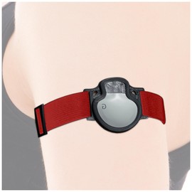DiaBrothers Enlite Guardian Fixation Strap Holder with Adjustable Bracelet – Holder: Black – Bracelet: Dark Red – Size: M (25-35 cm)