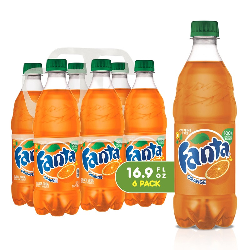 Fanta Orange Soda 16.9 oz, 24 units