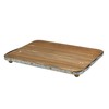 Creative Brands 47th & Main Footed Serving Tray, Small, Wood/Metal,