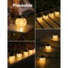 PARTPHONER Solar Lights Outdoor Waterproof 12-Pack, Solar Powered Hanging Lantern