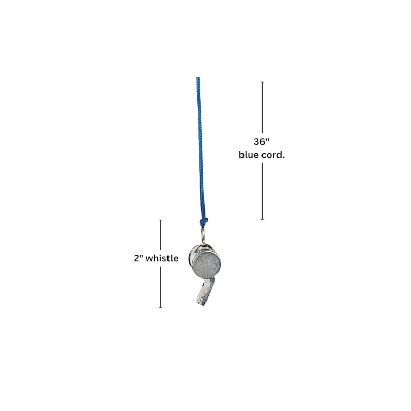 US Toy Metal Kids Whistles - 12 Pieces