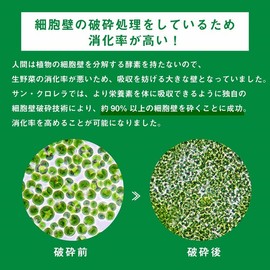 Sunclorella A 1,500 Tablets, Approx. 100 Day Supplement, Additive-Free Supplement, Essential Amino Acids, Protein, Chlorophyll, Minerals, Vitamins, Chlorophyll, Caroten