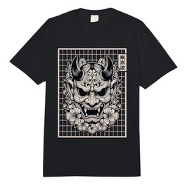 Japanese Devil Hannya Japanese Demon Oni Mask Yokai Oni Mask Comfort Colors Adult Heavyweight T-Shirt