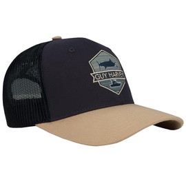 Guy Harvey Men's Trucker Hat, Evening Blue/Deep Sea Fishing