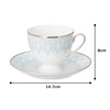 Narumi 97104-20861 Cup & Saucer Set, Aurora, Assorted, Blue &