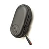 LYYF Headphone Case,Clamshell Style Black PU Leather Earphone Earbuds Case/portable