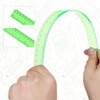 2 PCS 12 Inch Plastic Ruler and 6 Inch Plastic