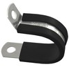 20 PCS Stainless Steel Rubber Cushioned R Shape Clamps,Cable Mounting