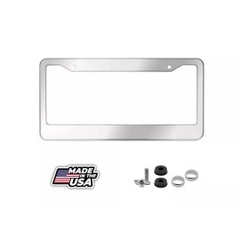 BLVD Heavy Duty 304 Stainless Steel License Plate Frame Including Mounting Hardware