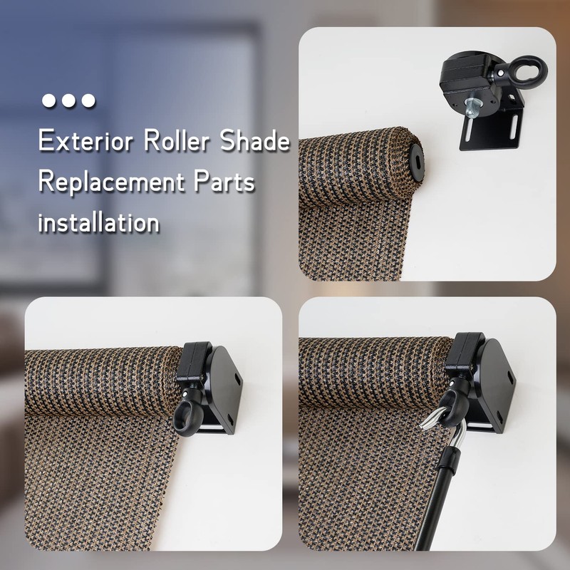 Roller Blind Installation Bracket, Replacement Parts for Sunshade, Cordless Crank