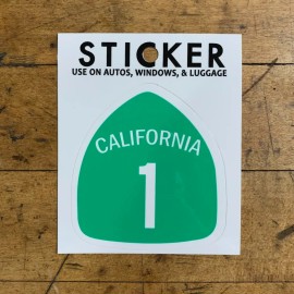 Patch Parlor California Highway 1 Sticker - CA Coastal Hwy One Vinyl Decal with UV Protection