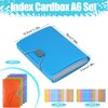 Pack of 4 Expanding Folders, A6 Index Card Box, A6