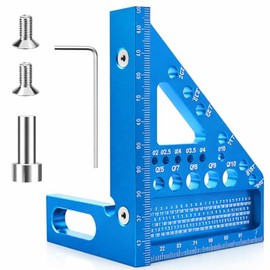 Jadeshay - 3D Multi-Ángulo De Medición De La Regla, Aluminio Aleación 22,5-90 Grados Para Trabajar La Madera Cuadrado Transportador Inglete Triángulo 