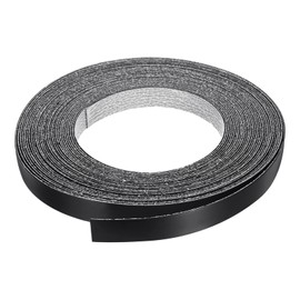 sourcing map Edge Banding, 3/4 inch x 49.2ft Pre-Glued Black Veneer Edging Iron-on Flexible Edge Banding for Cabinet Repair Furniture Restoration