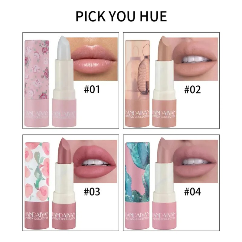 D Kit De 3 Barras Labiales Mate Tubo Paper Duradero
