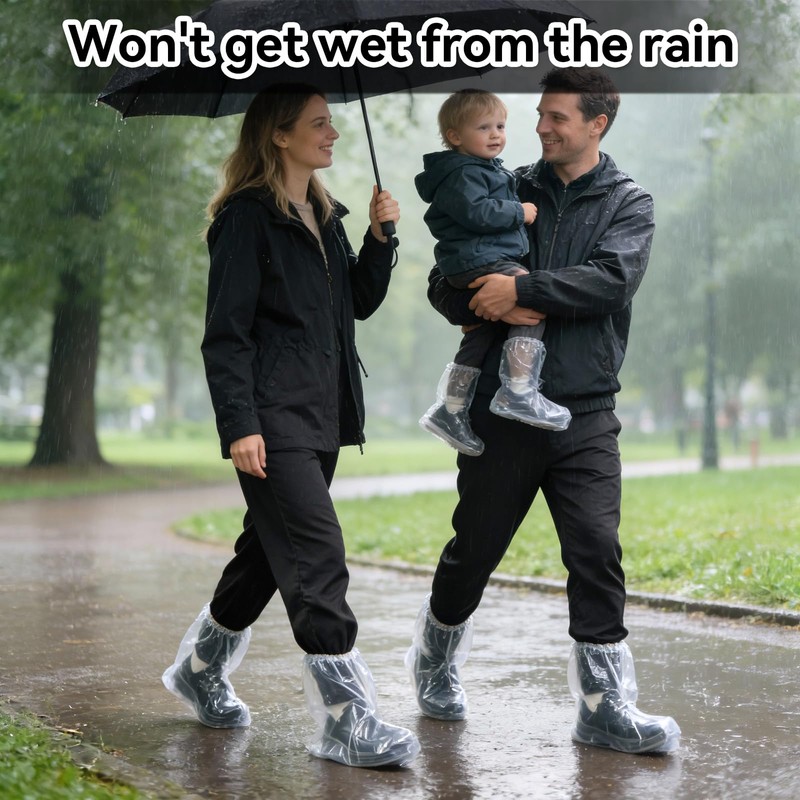 10 Pairs Disposiable Shoe Covers for Rain Waterproof Boot Protector