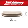 Softtouch 2.87 x 0.87 Inch Rectangle Plastic Self-Stick Furniture Sliders