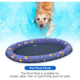 Pet Soft Dog Float Raft - Inflatable Dog Swimming Float for Summer (Large, Dog2)