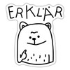 Spreadshirt Erklärbär Explanatory Bear Funny Comic Word Game Sticker, 10