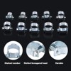 Swpeet 120Pcs 10 Sizes Zinc Plated Mini Fuel Injection Line