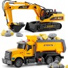 LerBao 2 Pack Large Construction Engineering Truck Toys,Moveable Claw Excavat...