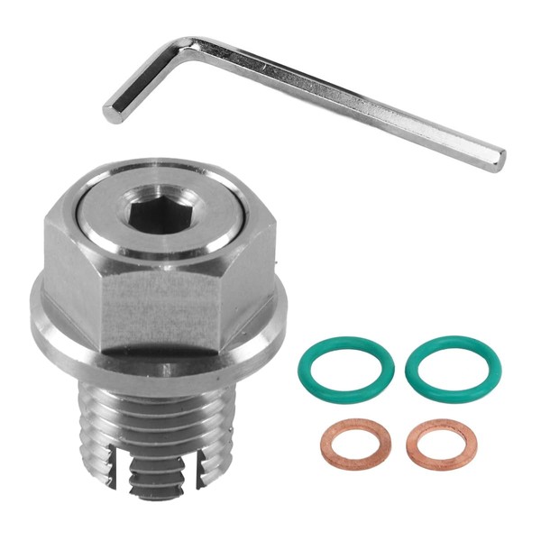 Orivin M14.1-1.5x15mm Stainless Steel Oil Drain Adapter with Hex Wrench,