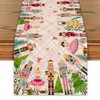 Pink Nutcracker Christmas Table Runner Pink Nutcracker Table Cover New