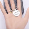 bobauna Bee Happy Keychain With Bumble Bee Chram Bee Jewelry