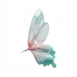 XIZHI 20 Sets Waterproof Butterfly Flower Bouquet Wrapping Paper OPP Crystal Butterfly Packaging Paper Transparent Bouquet Packaging Paper for DIY Craft Florist Supplies (Pink+Green)