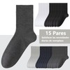 YOWNDSN （15Pares） Calcetines para Diabetico, 3 Pares de Cada Uno