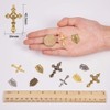 SUNNYCLUE 4 Color Tibetan Style Rosary Cross Charms and Center