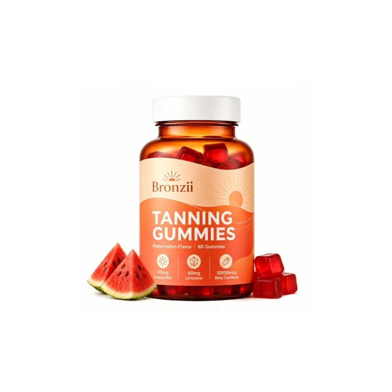 Bronzii Gomitas Bronceadoras, Gomitas Bronceadoras para Mujer, 60 Gomitas
