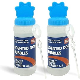 12x Blowing Bubbles that contains Oil Refill for Pet Interactive Play with Toy Blower equipment (Pack of 12)