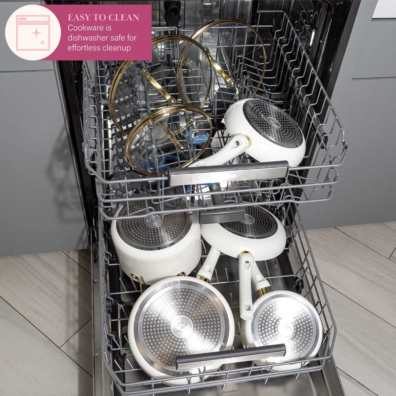 Paris Hilton Epic Nonstick Pots and Pans Set, Multi-layer Nonstick