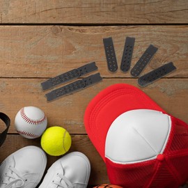 TEHAUX 10 Pairs Adjustable Hat Extenders, Plastic Snapback Strap, Black Cap Extenders for Hat Accessories, 14-Hole Design, Easy to Use, Portable and Reusable