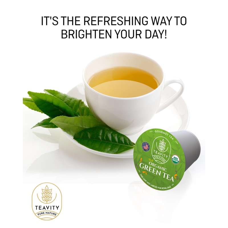 Organic Green Tea Pods for Keurig - Unsweetened Green Tea